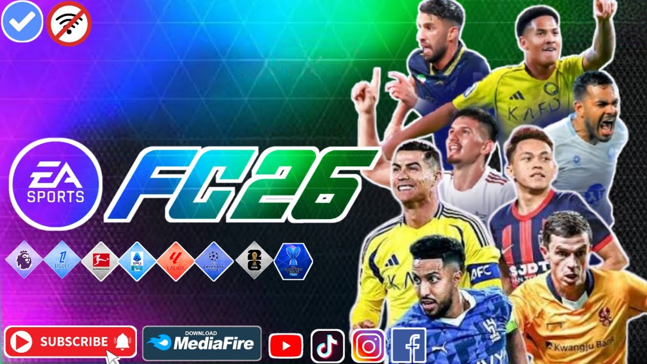 FC 26 MOBILE™ MOD ASIAN LEAGUE 2025 UPDATE NEW KITS, REAL FACES LATEST TRANSFERS 25/26 BEST GRAPHICS