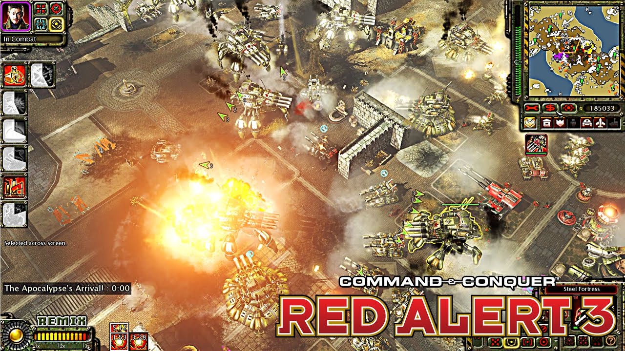 Red Alert 3 Remix MOD Soviet PVE Gameplay at Map Apocalyptic Day | Steel Fortress Warfare!!!