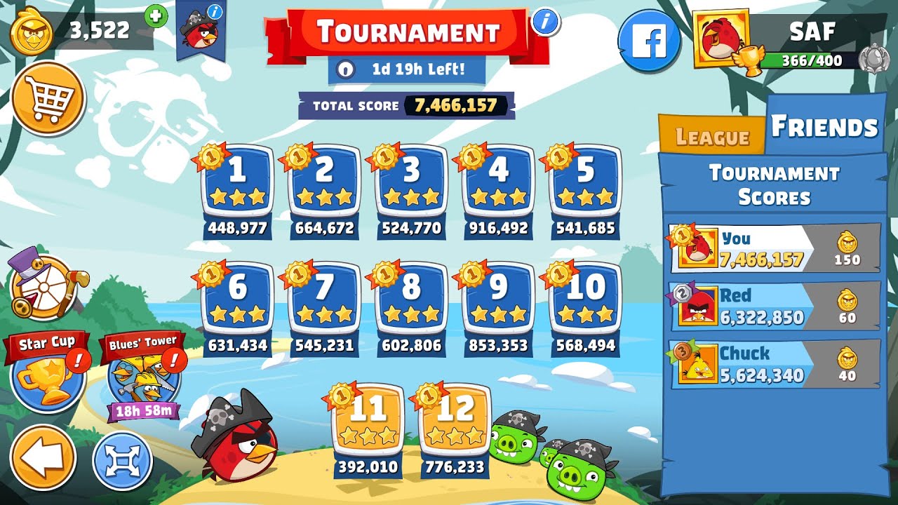 Angry Birds Friends. Tournament (27.01.2024). All levels 3 stars. Passage from Sergey Fetisov
