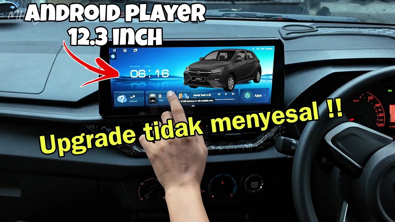 Pasang Android Player 12.3 Inci di Axia 2025 - Lebih Smart & Bergaya