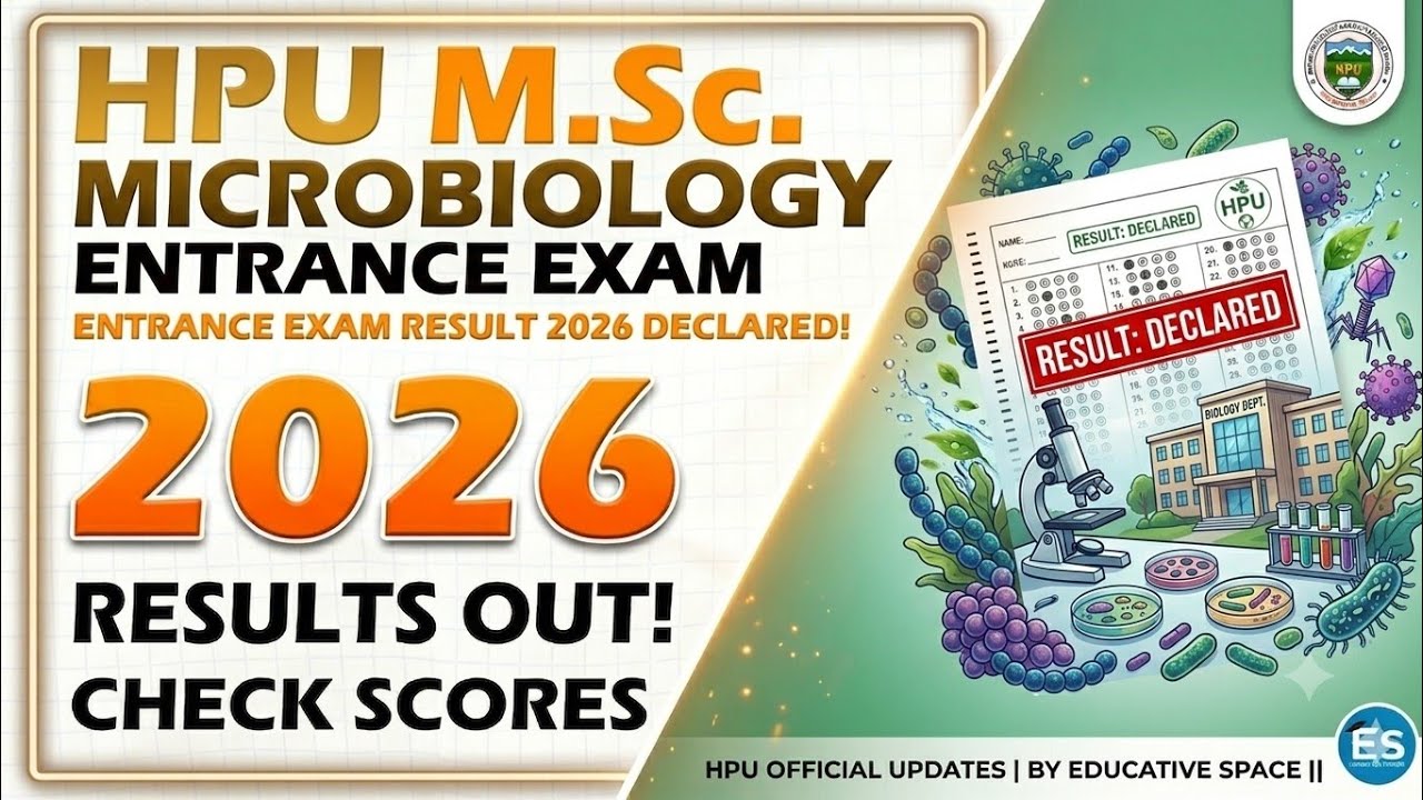 HPU M.Sc. Microbiology Entrance Exam Result Declared! Check your Roll no. #hpu #hpushimla
