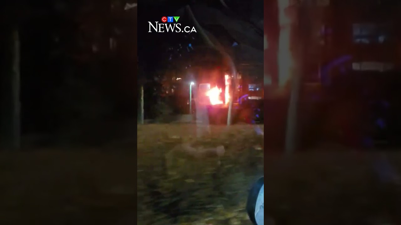 Witness video of Coquitlam building fire
