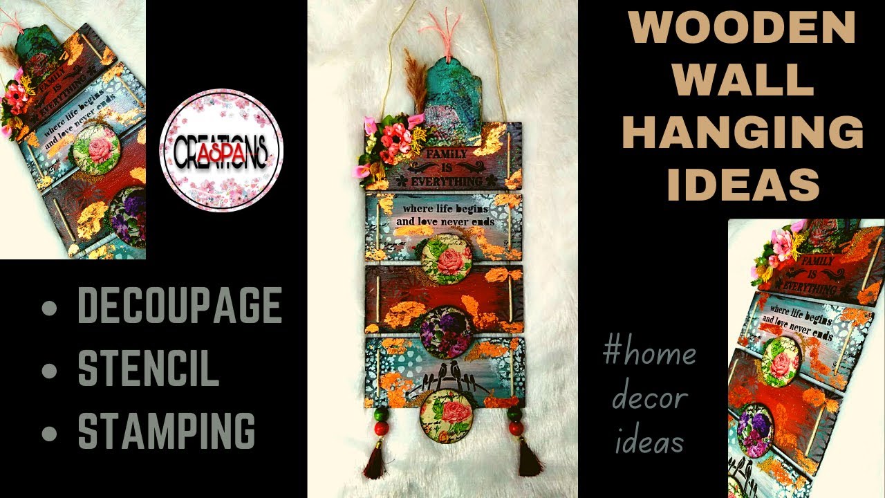 #65 Wooden Wall Hanging Ideas | Home Decor | MDF Base | Wall Decor DIY Ideas | ASPA CREATIONS