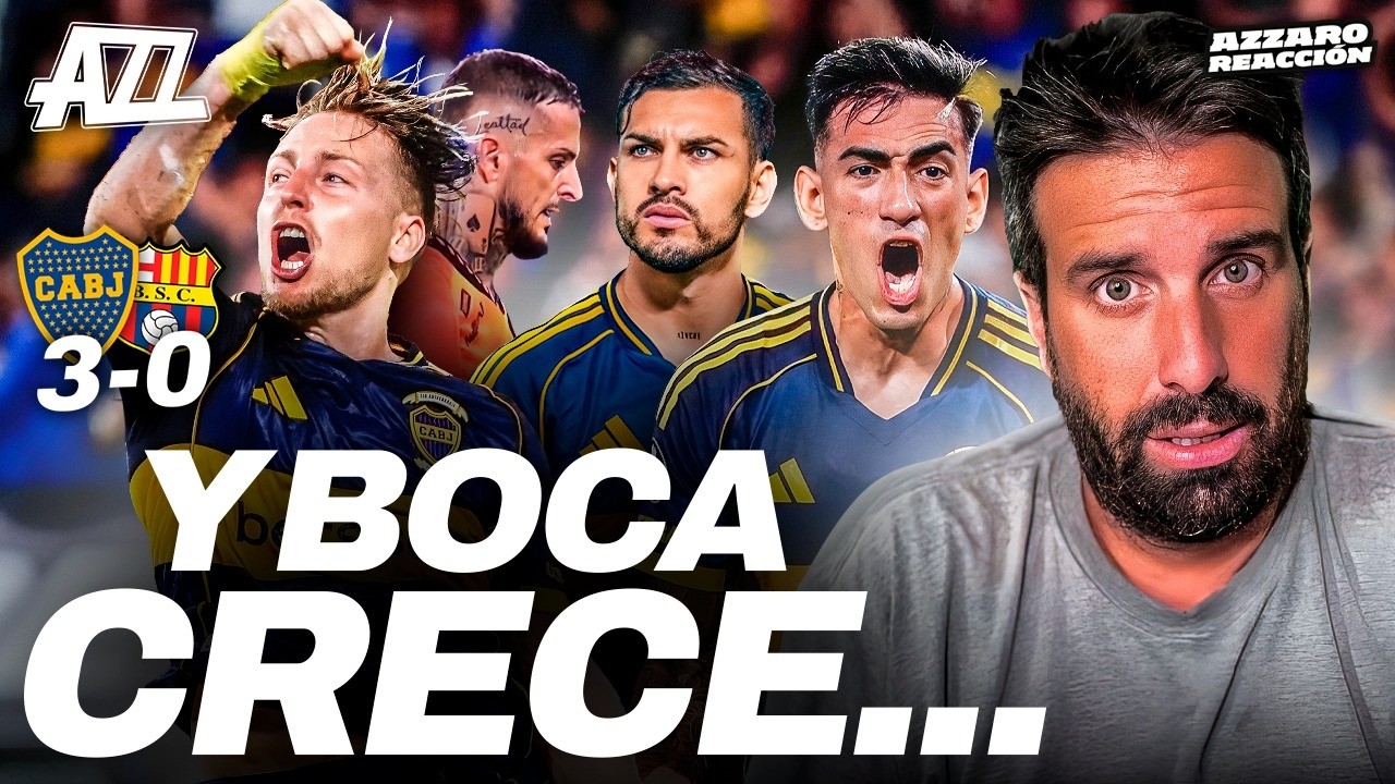 AZZARO REACCI&Oacute;N - BOCA, A PASO FIRME: LE GAN&Oacute; 3-0 A BARCELONA DE ECUADOR POR COPA LIBERTADORES 