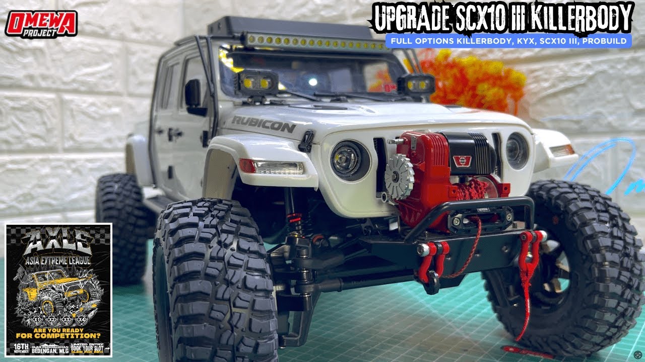 RC Jeep Gladiator SCX10 III inside Killerbody Pesona Lisence resmi Rata Kanan siap cari Semut #omewa
