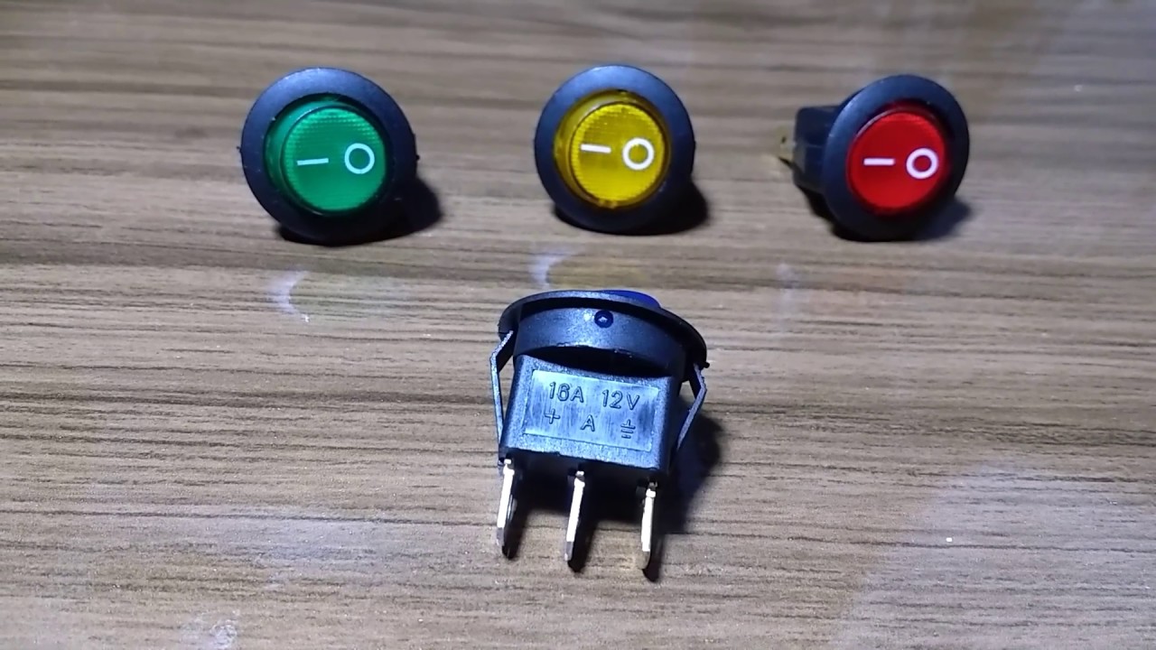 Botão LED liga/desliga 12V Chave Gangorra