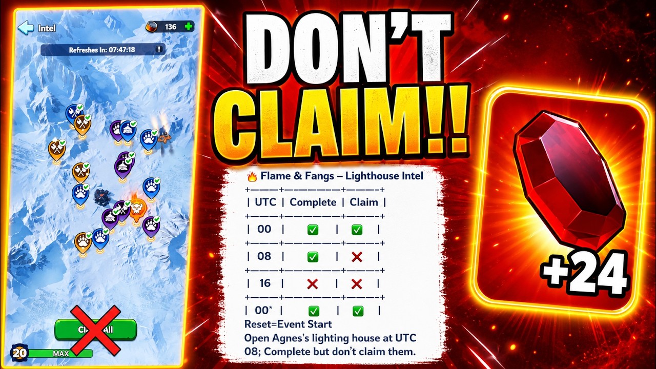 STOP Doing Intel Before Flame & Fangs&hellip; (Free 24 Core Trick) | Whiteout Survival