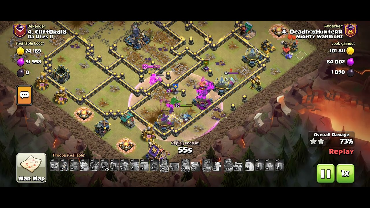 Suicide Squad Attack TH17vsTH18(YetiSlam + Bat Spell) #th17 #clashofclans #coc #th17vsTh18 #batspell