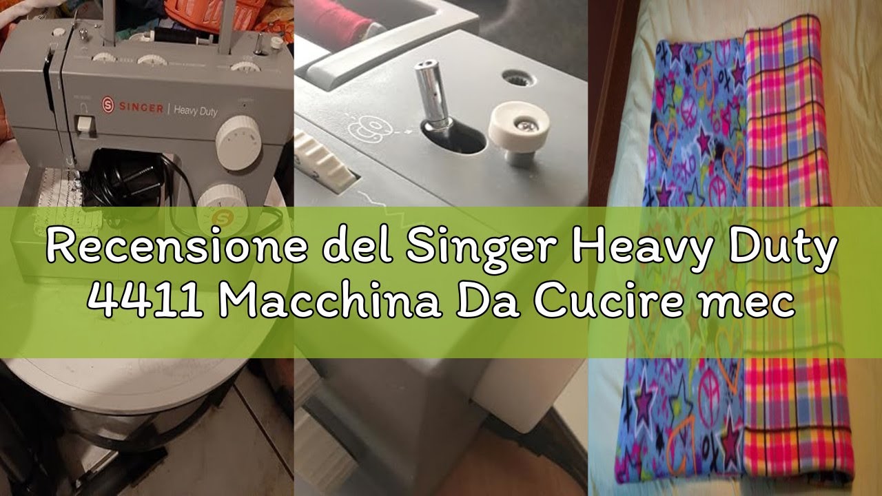 Recensione del Singer Heavy Duty 4411 Macchina Da Cucire meccanica motore potente 90 W placca in acc