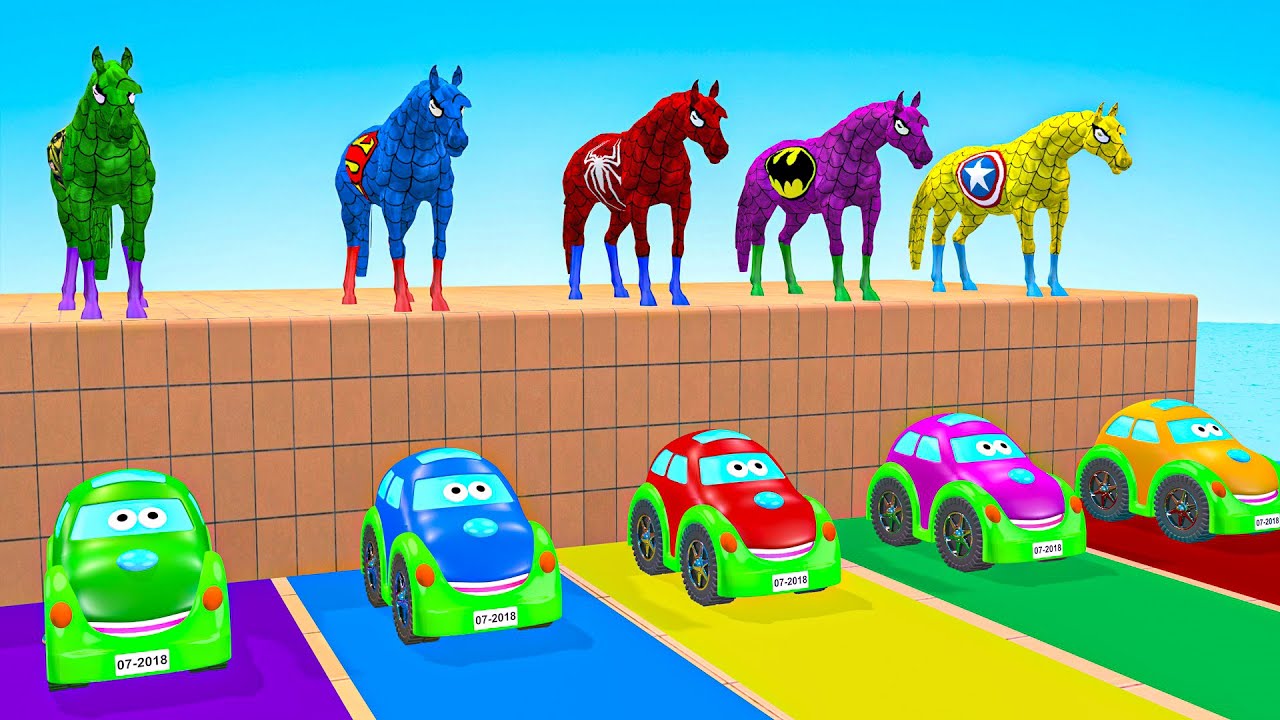 Long Slide Game With Cow Elephant Gorilla Hippopotamus Tiger 3d Animal Game Funny 3d Animals