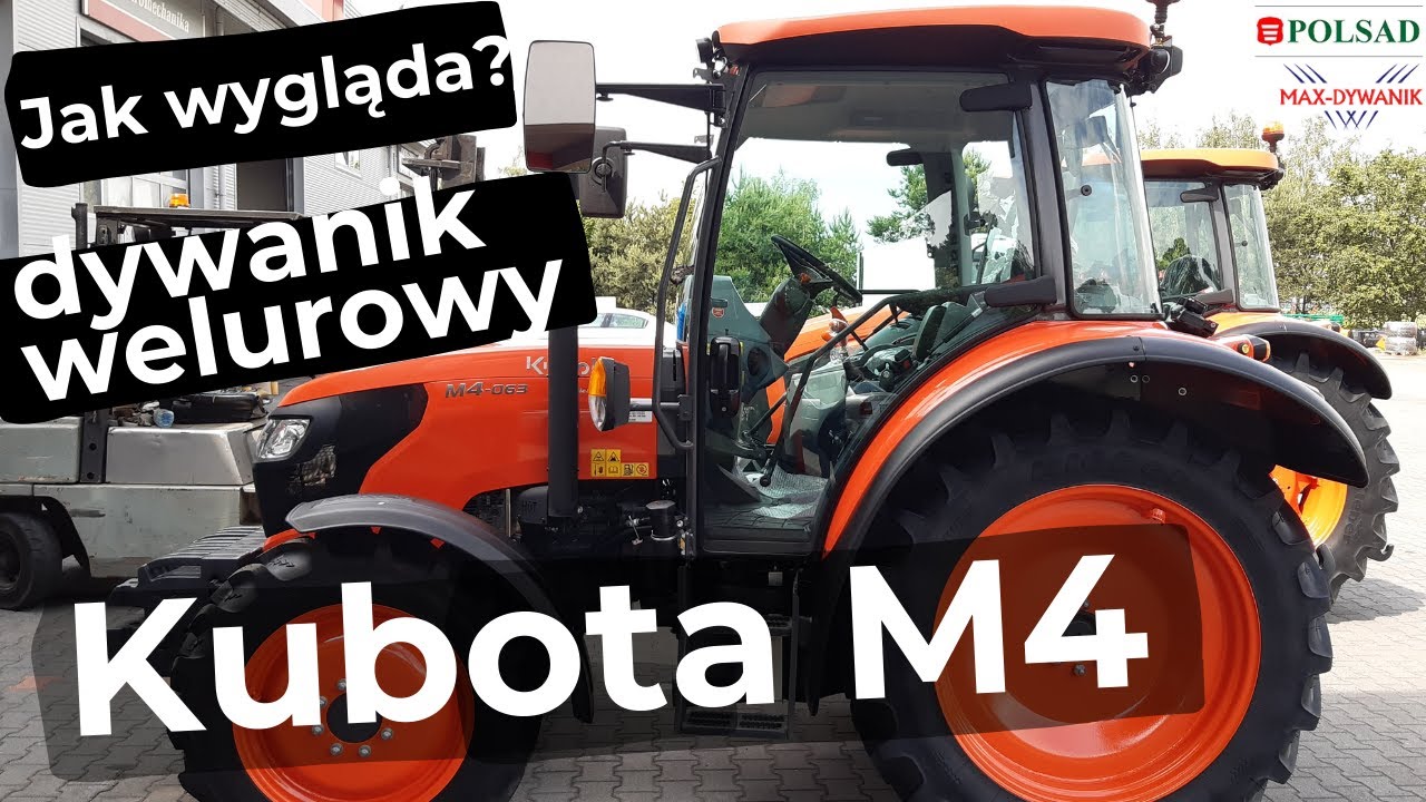 Kubota M4 - dywanik welurowy w ciągniku rolniczym M4003 M4063 M4073 M4-063 M4-073 Floor mats Textile