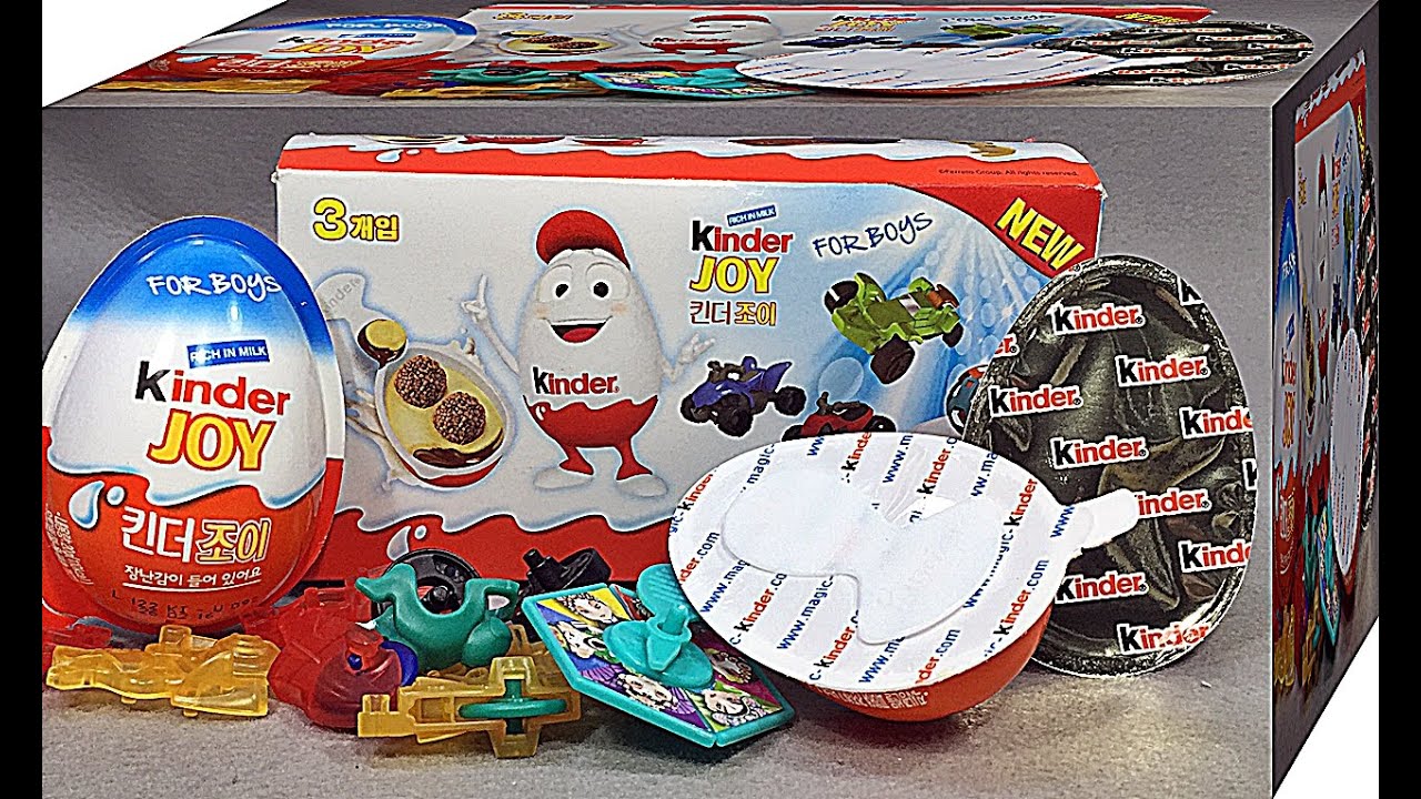 Kinder Joy 킨더조이,  랜덤 장난감이 들어있는 대형마트의 초콜릿 박스 과자 완구 구입 소개 리뷰