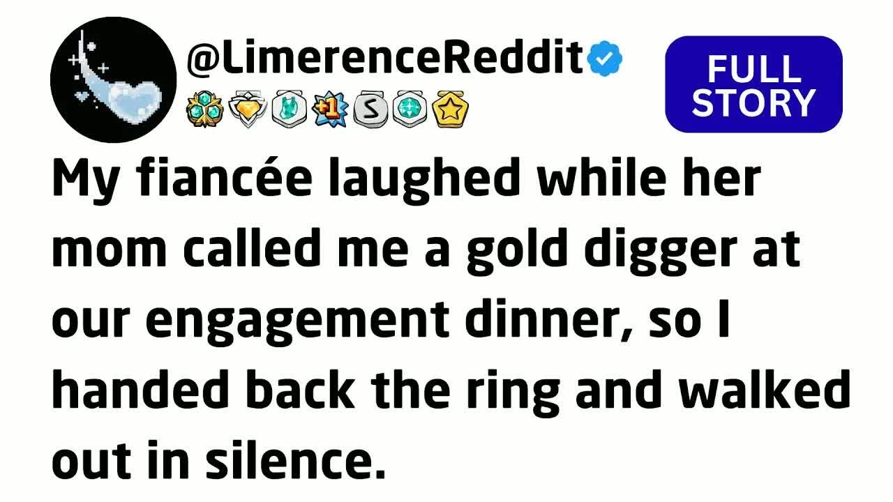 My fiancée laughed while her mom called me a gold digger at our engagement dinner, so I handed.....