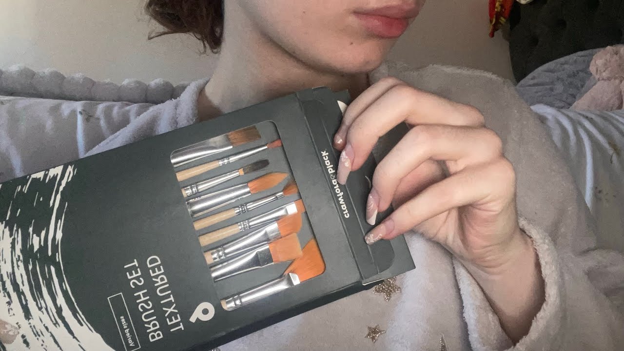 ASMR - Fast Tapping and Scratching on Art Supplies (no talking + long nails)