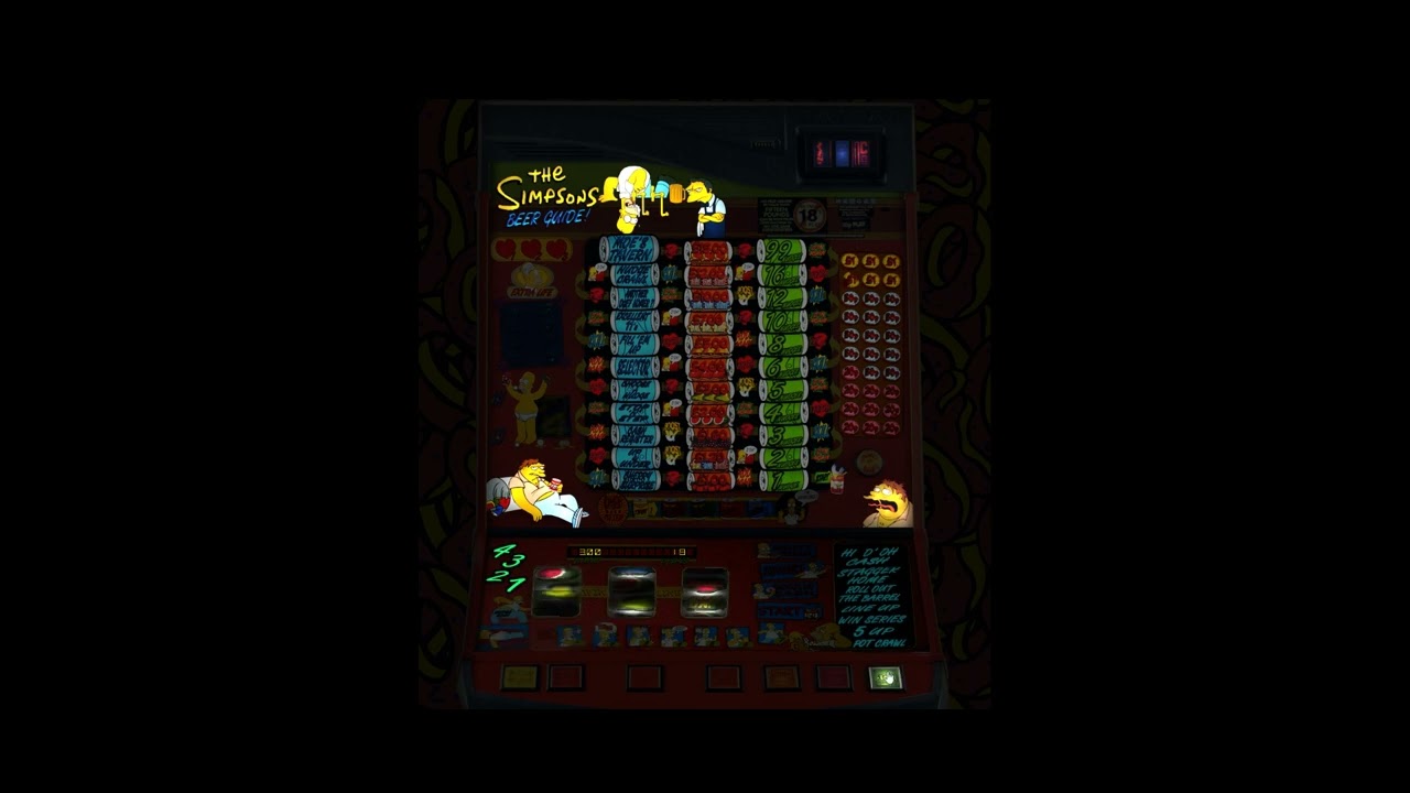 The Simpsons Beer Guide Maygay &pound;15 Jackpot Fruit Machine Emulation