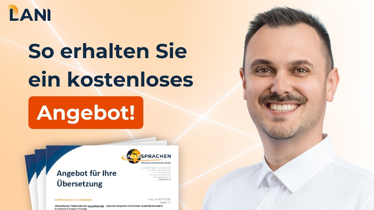 Kostenloses Angebot für Ihre Übersetzung: Jetzt anfordern! - ALLESPRACHEN
