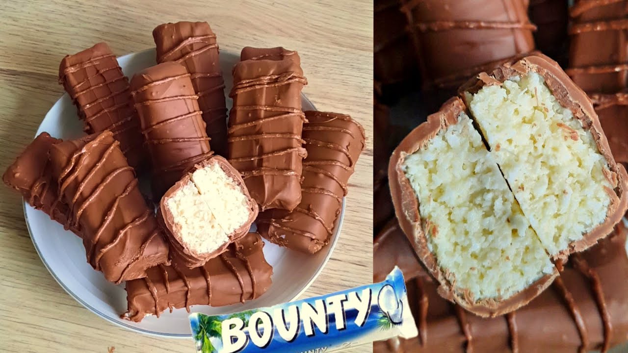 🥥🍫Batoniki Bounty Rozpływające się w Ustach/ Tylko 3 Składniki!🌴🥥