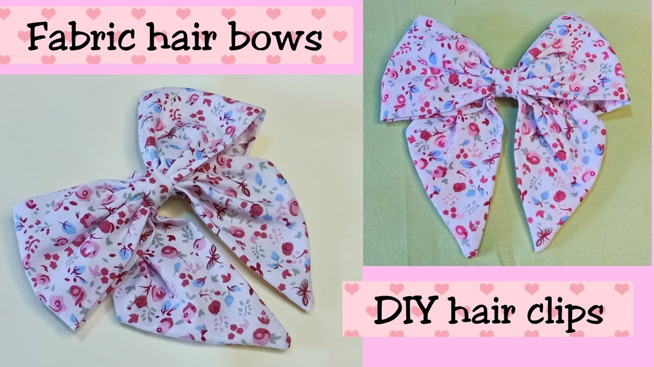 How to make fabric hair bows / DIY fabric bows / DIY Hair clips / hair bows