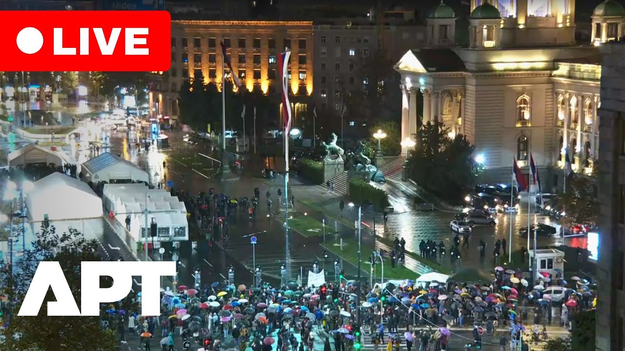LIVE: Hundreds Gather Outside Serbia&rsquo;s Parliament Over Novi Sad Tragedy | Belgrade Erupts in Protest