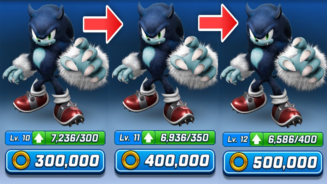 Sonic Forces Speed ​​Battle | Геймплей за улучшенного оборотня с Dark Blast (потрачено 700 000 зо...