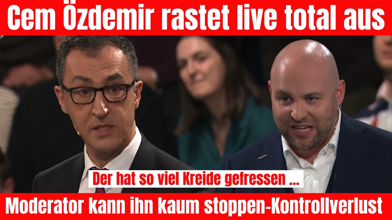 Cem &Ouml;zdemir rastet aus, live in der Wahlarena in Baden W&uuml;rttemberg.
