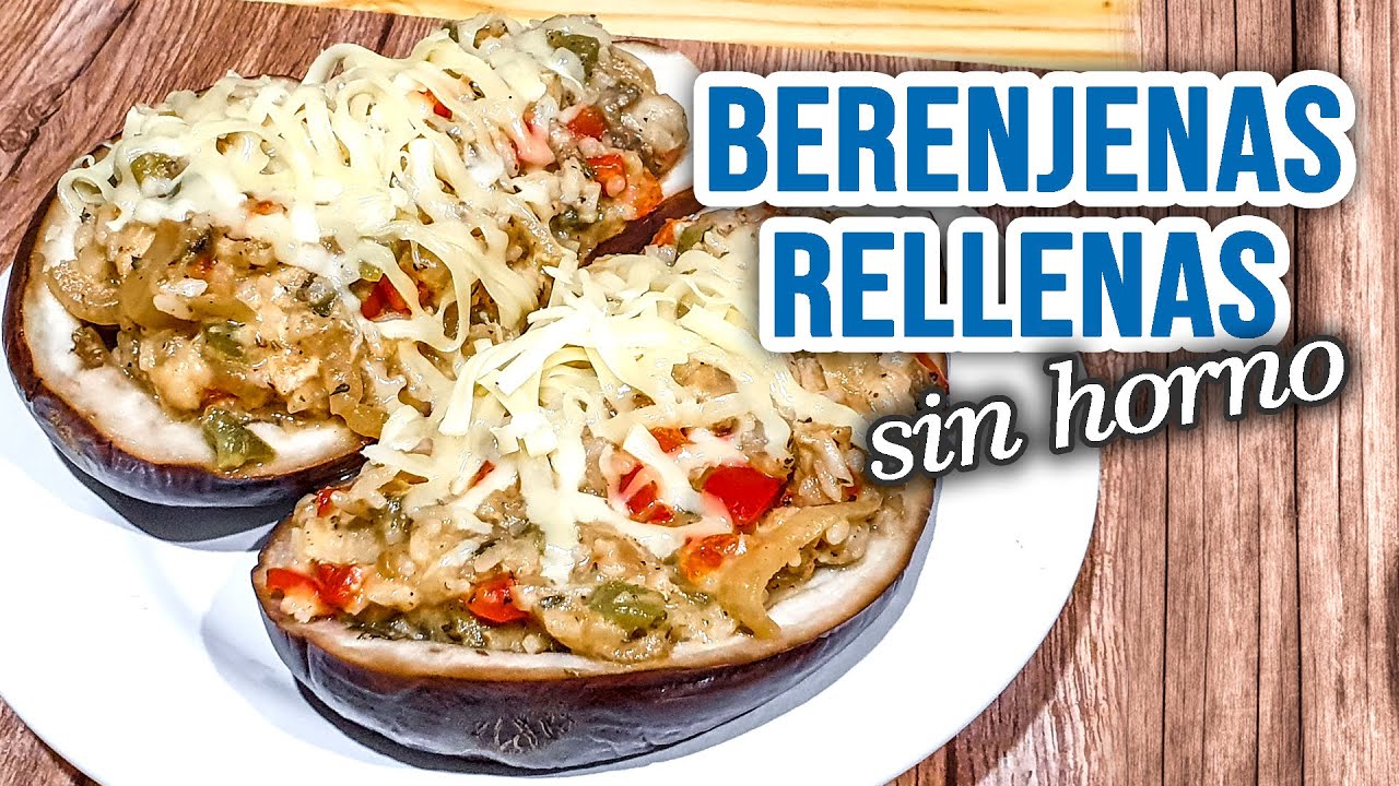 Berenjenas rellenas, sin horno