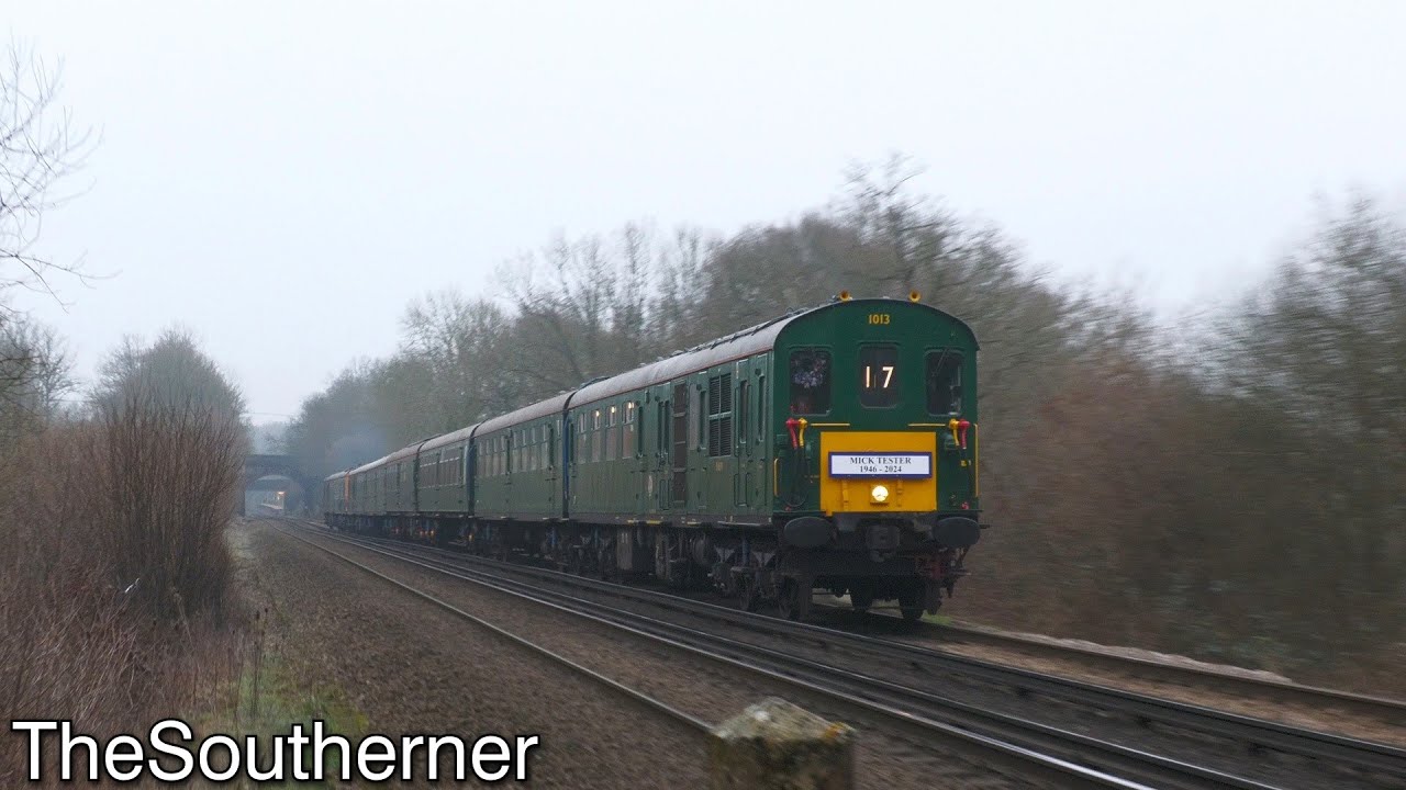 Hastings DEMU - 1001 takes four power cars to Eastleigh | The ‘Mick Tester Memorial’ tour 18/01/2025
