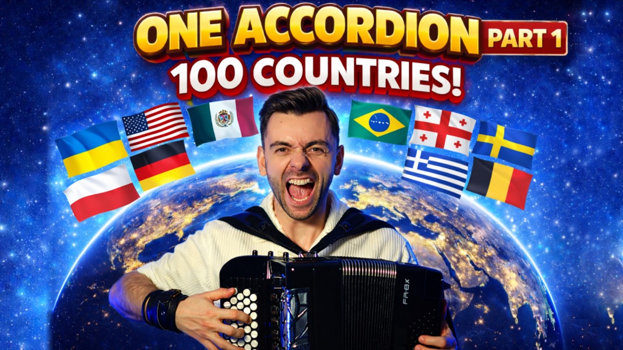 100 Countries on One Accordion 🌍🪗 (Part 1)