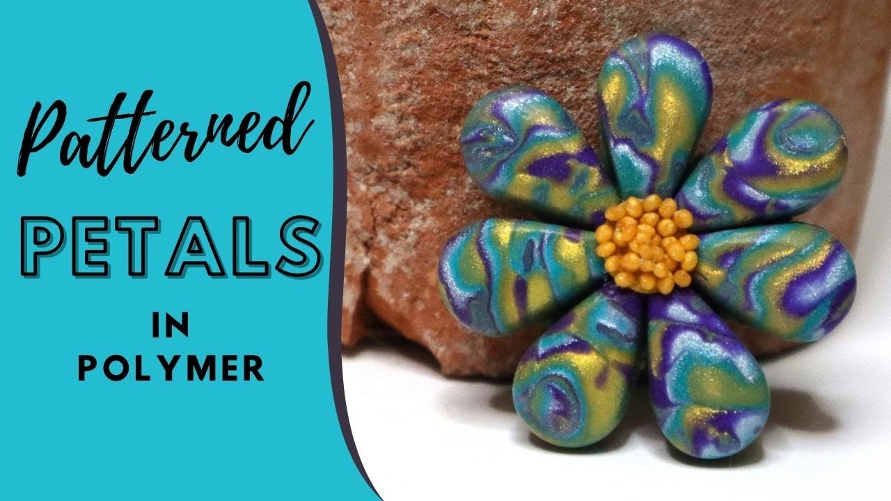 DIY Mokume Gane Flowers in Polymer Clay