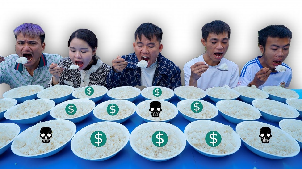 Hưng Troll | Thử Thách Người Cuối Cùng Ngừng Ăn Cơm Trắng Có Tiền Bên Trong