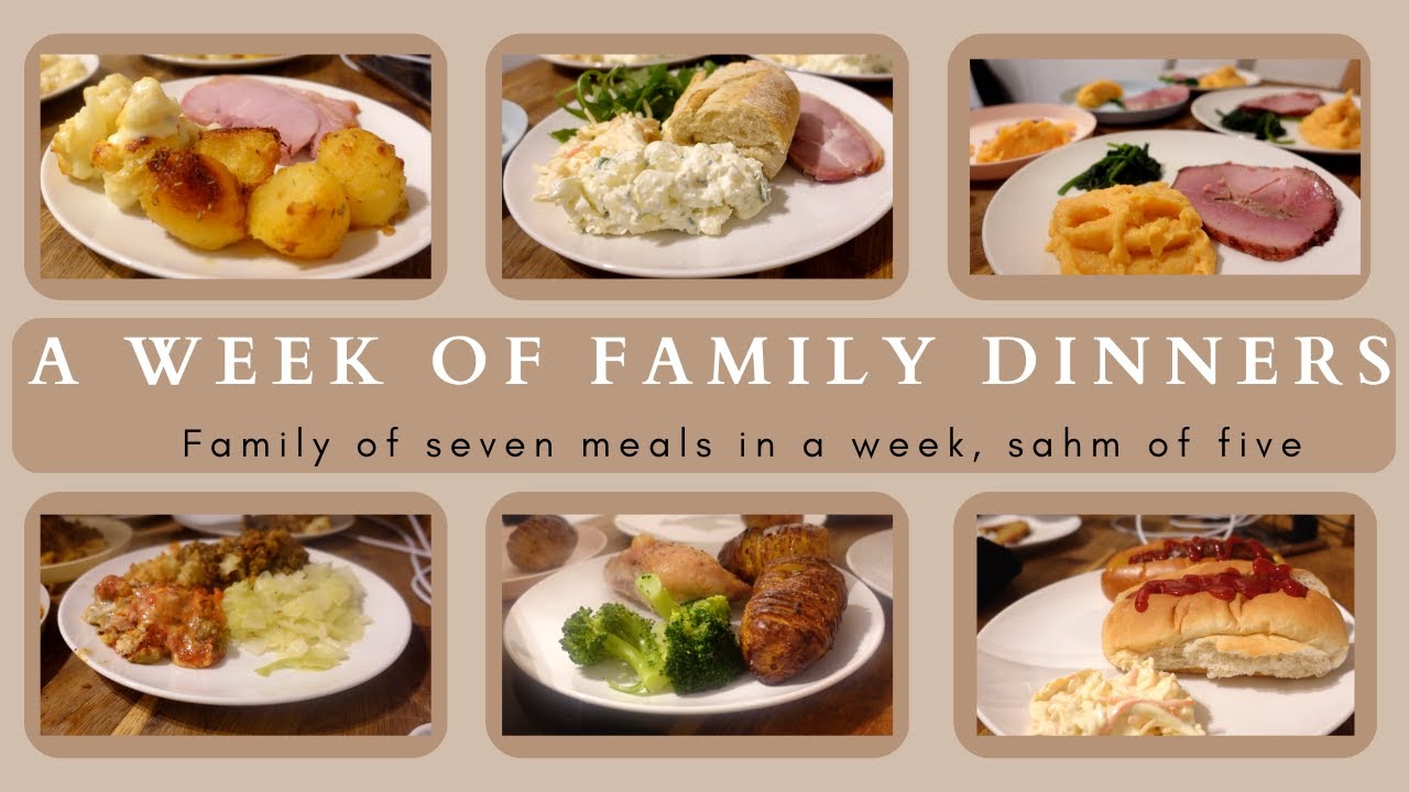 FAMILY DINNERS OF THE WEEK| family of seven evening meal ideas, meal plan, sahm of five 🍝🥙