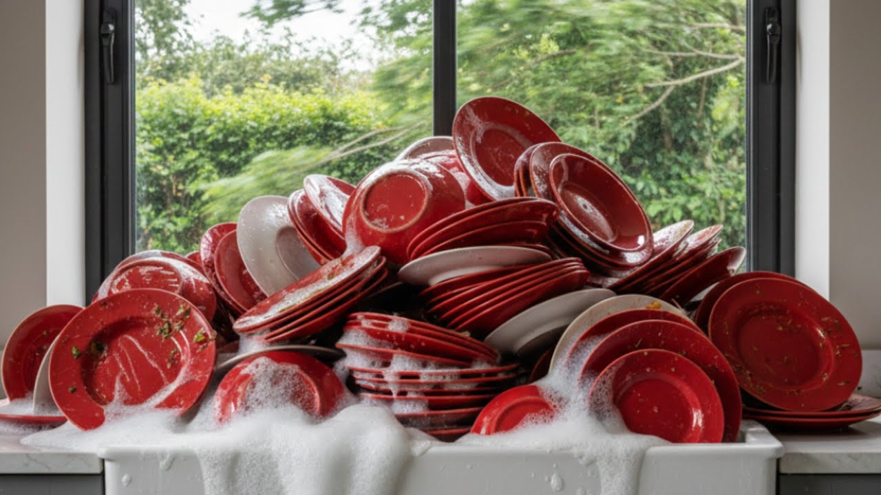Never Tired of the Sound: Daily Dishwashing with Soothing Water & Suds