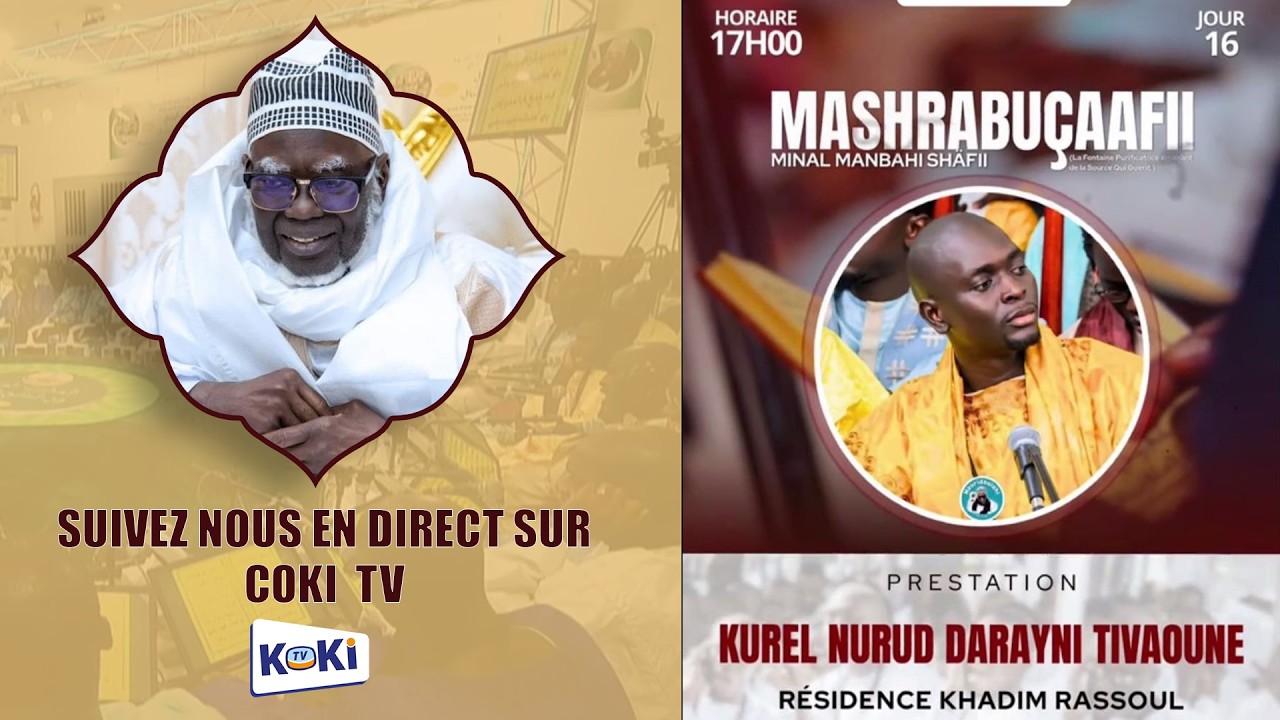🔴En Direct Al Mashrabu’ ç çâfî minal manbahi’s Shâfî | 16 -ème Jour Ramadan 1447 h - 06 Mars 2026