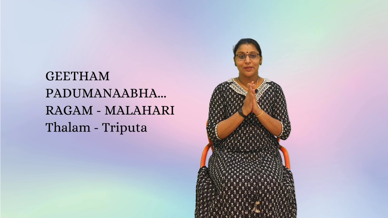 PADUMANAABHAA. .. Ragam- Malahari,  Thalam- Triputa