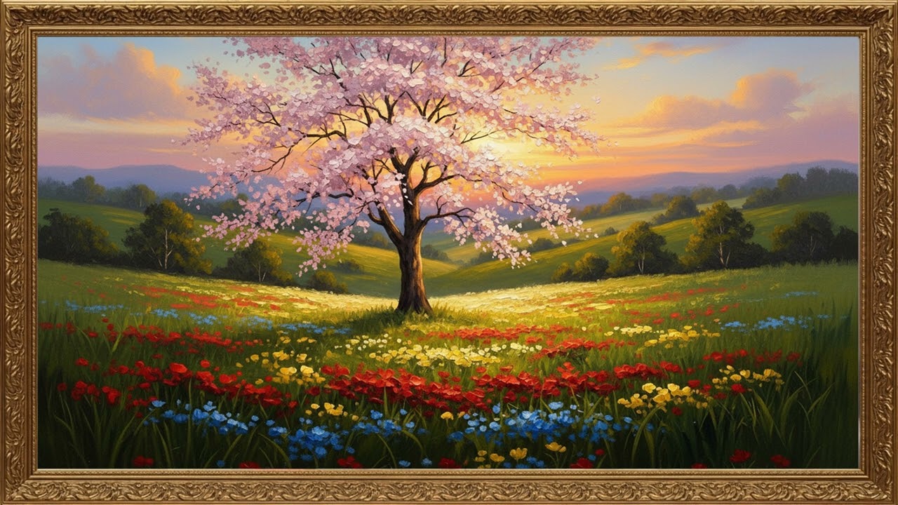 Vintage Flower Canvas Artwork | Relaxing Gallery Display