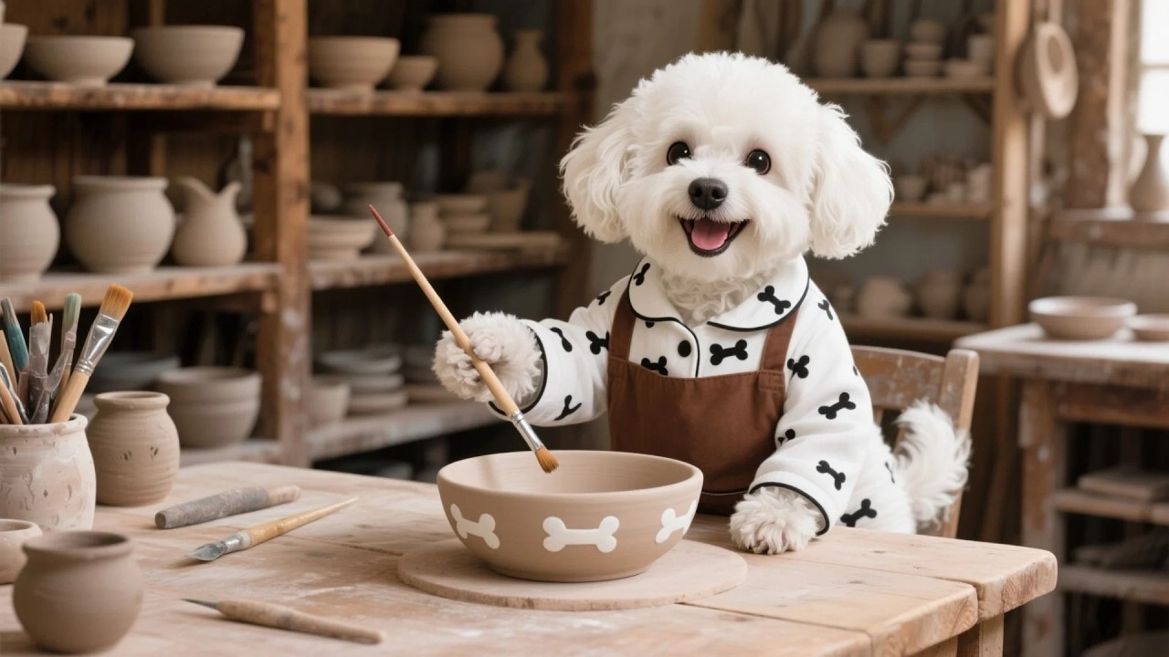 Baby Puppy Dreams Of Making Pottery 🐾🏺, Mom Dog Takes Him To A Pottery Village To Learn Pottery