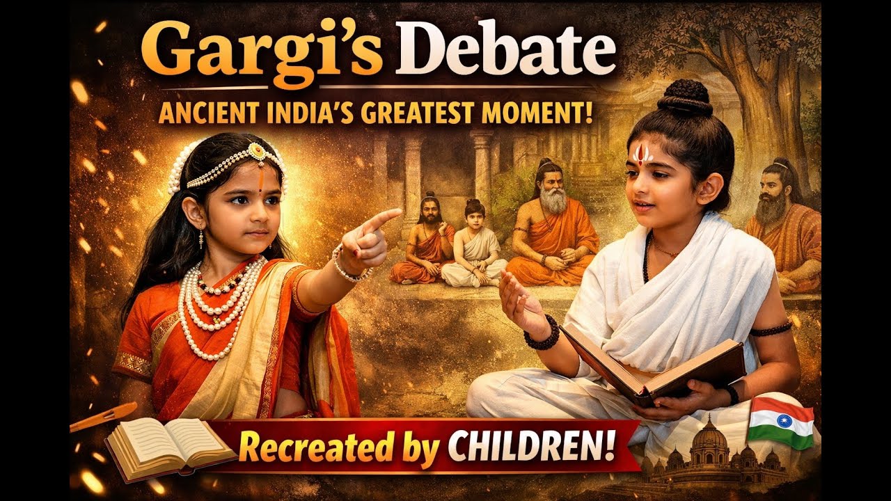 Ancient India’s Greatest Debate | Gargi Scene Performed by Children 🌿📜. #viral #shorts #literature