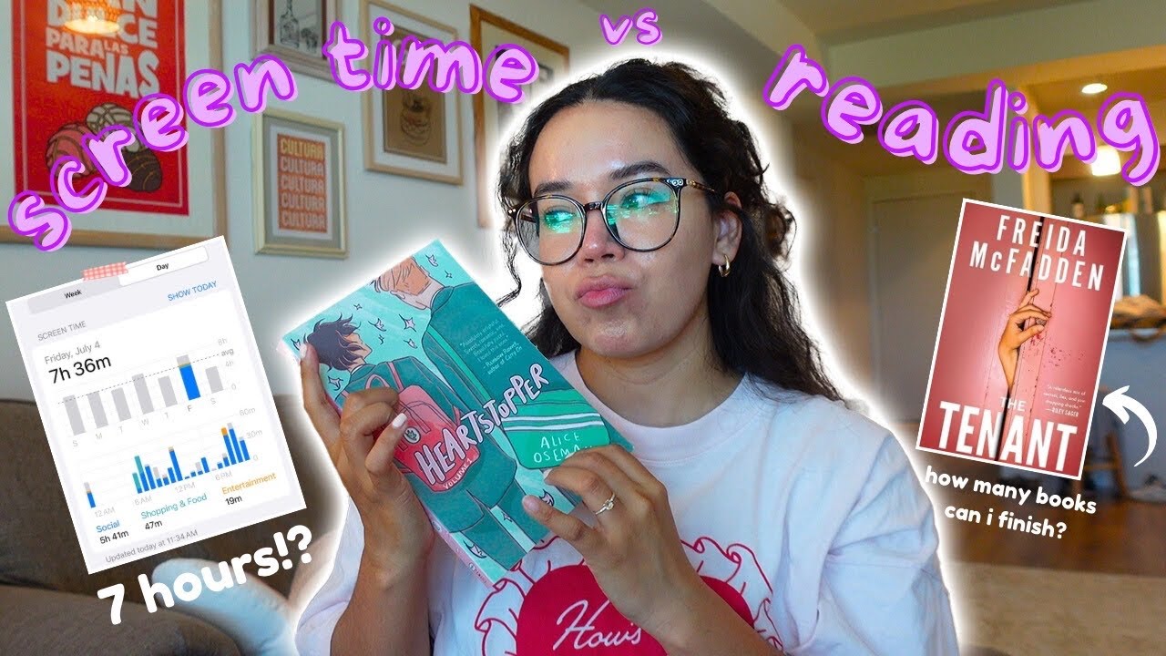 attempting to swap my screen time with reading time for a week... ⏳😬| reading vlog ✨