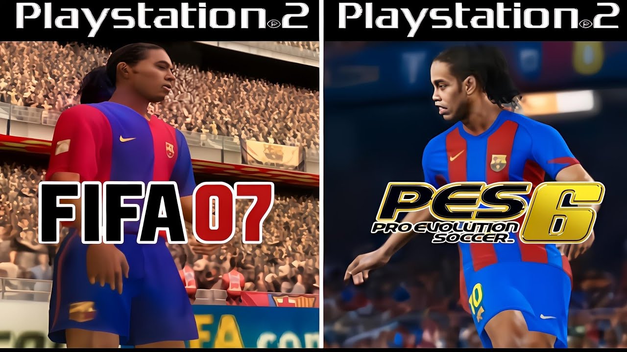 FIFA 07 PS2 против PES 6 PS2 | Сравнение