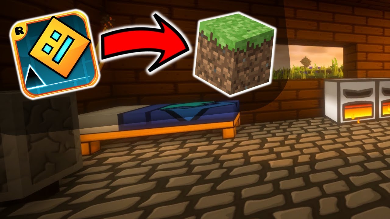Minecraft, but It's Geometry Dash