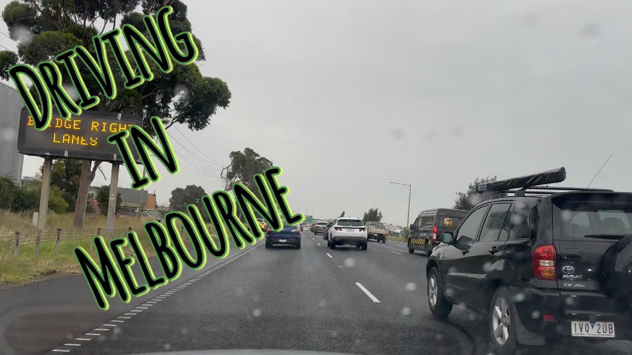 Driving in Melbourne - Very busy traffic on Princes Fwy heading to Campbellfield