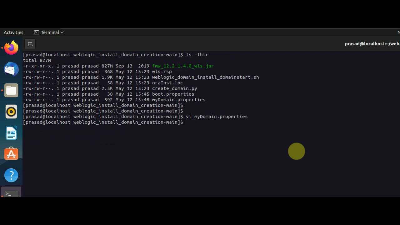 Custom Oracle WebLogic/Domain quick install script discussion and live demo