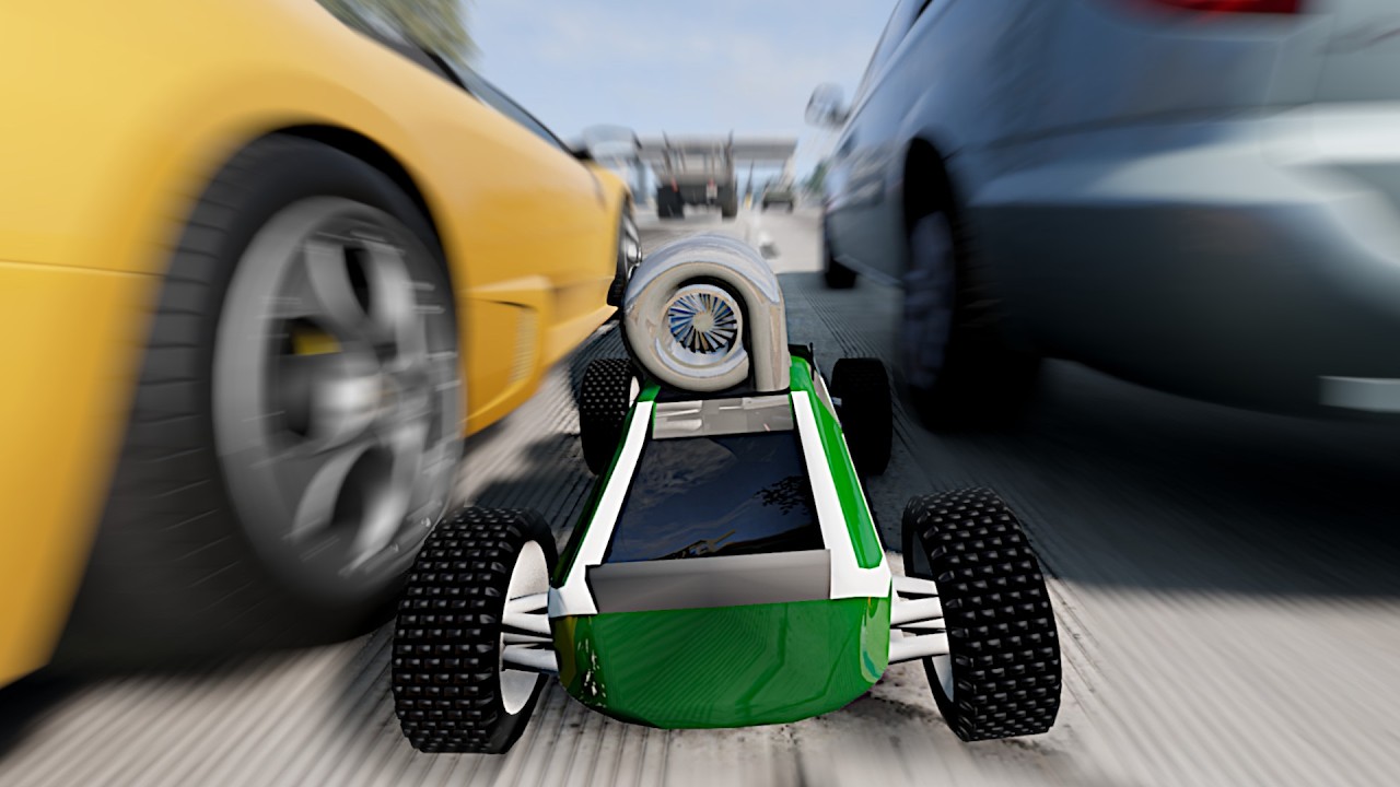 How fast can you send an rc car before it disintegrates in beamng?