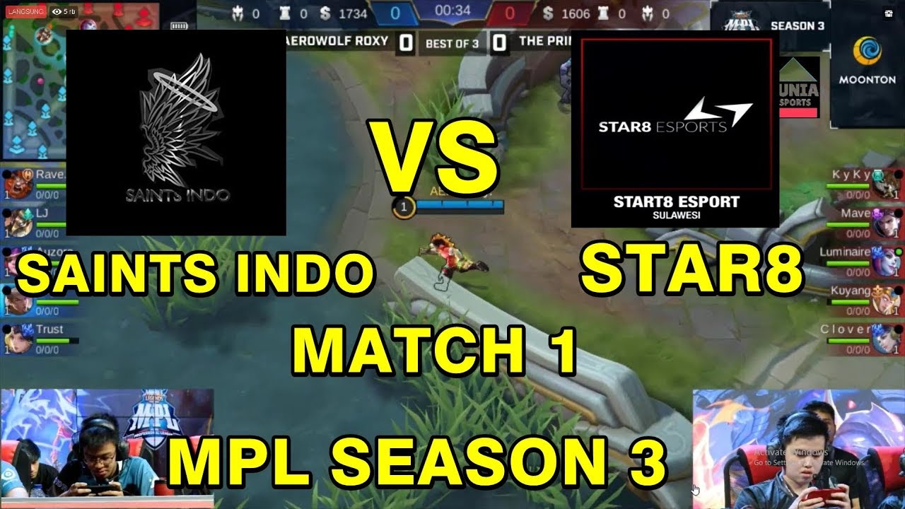 SAINTS INDO VS STAR8 ESPORTS MATCH 2 - MPL SEASON 3