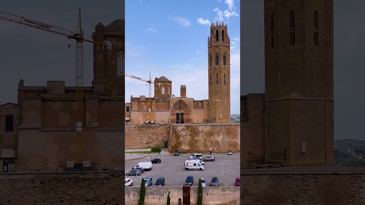 Lleida, the most iconic landmarks La Seu Vella, in Spain. #travelspain #spain #travel
