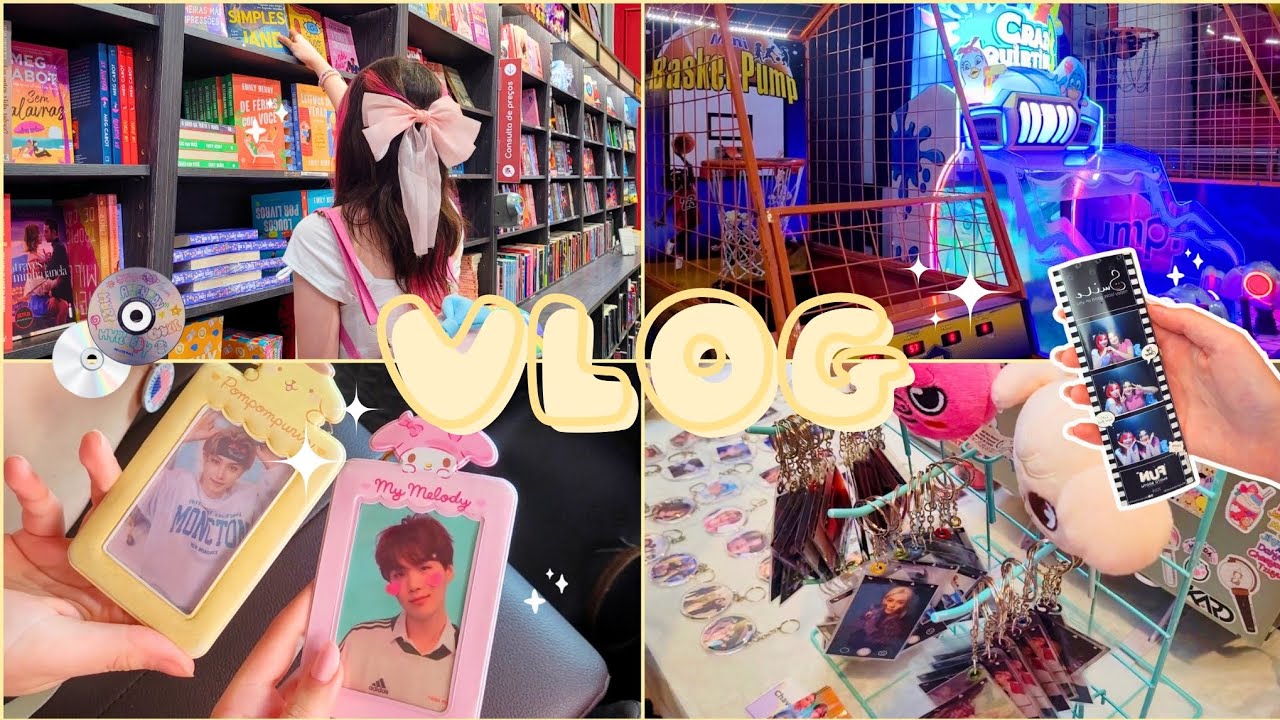 💌 VLOG: fliperama, livraria, evento de kpop!