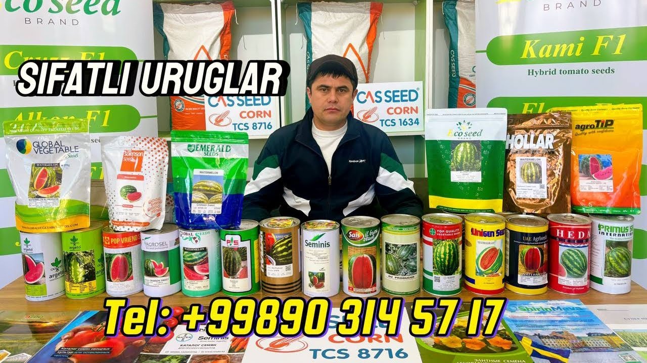 Barcha turdagi tarvuz uruglar Dostafka bor Tel: +99890 314 57 17