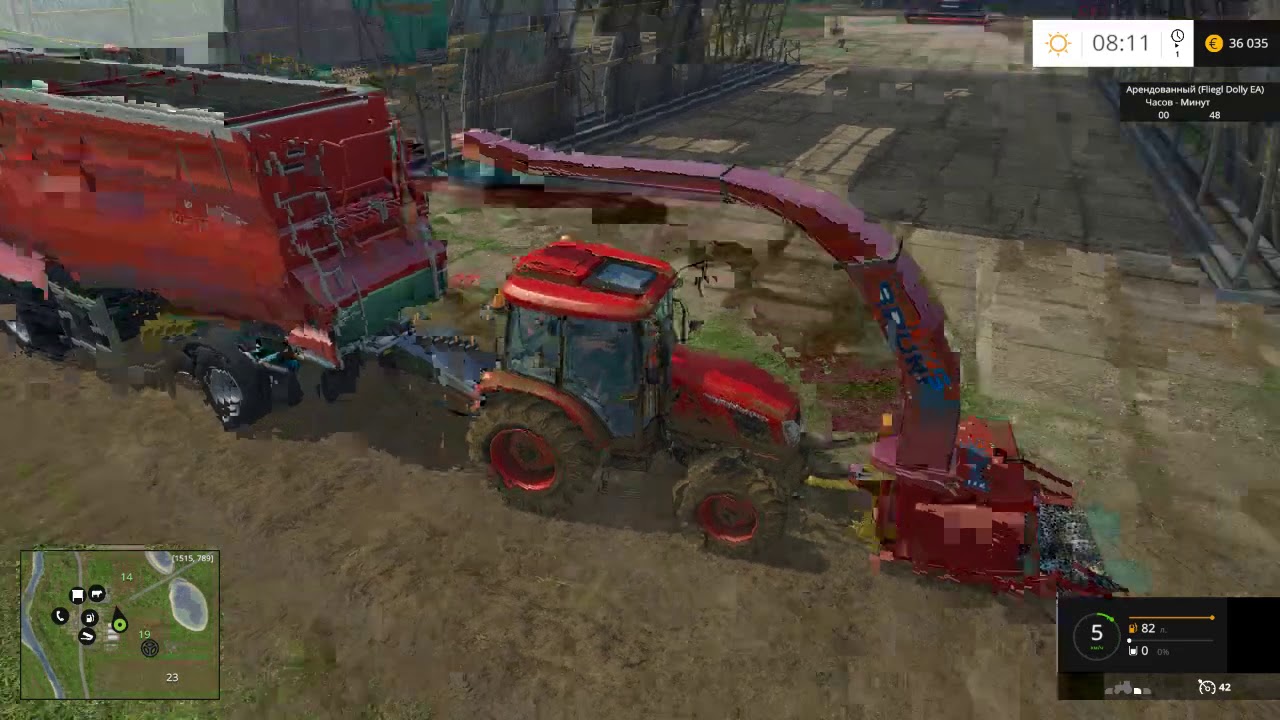 Farming Simulator 15 наша сосновкаЧ-8 сосны падают