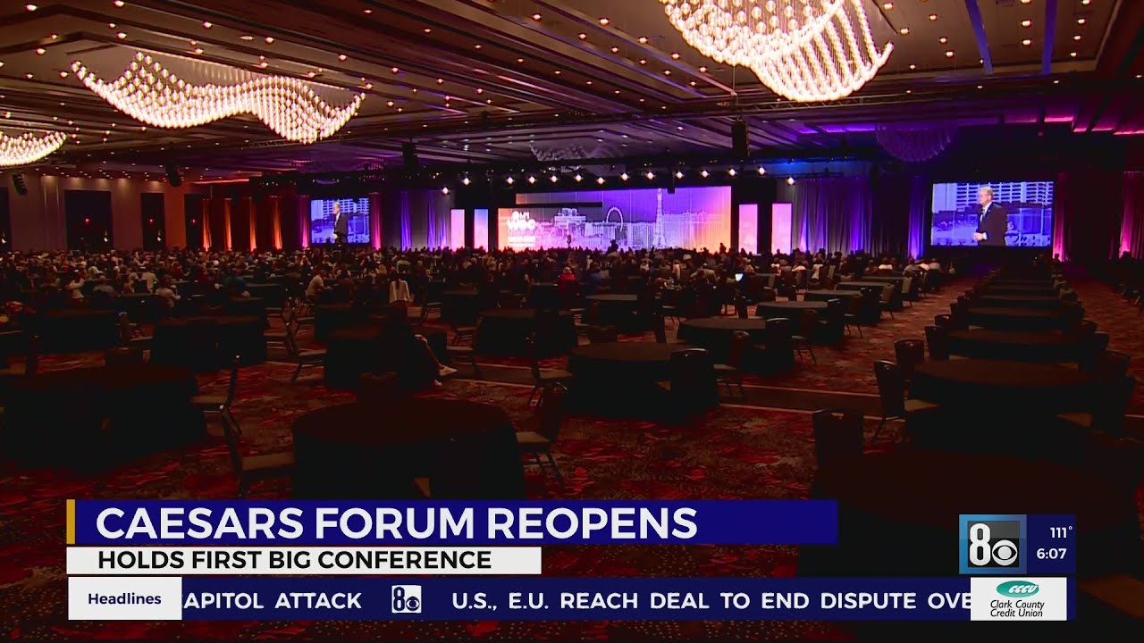 Caesars Forum reopens, hosts first conference since shutting down due to the pandemic
