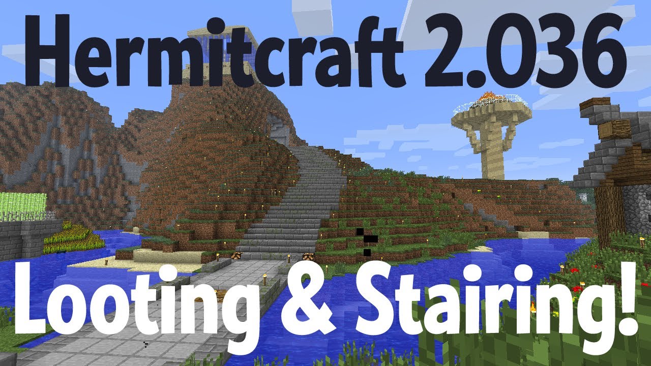 Stronghold looting and stairing - Hermitcraft 2.036